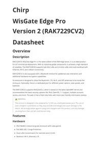 Notice RAK RAK7229CV2 Produit IoT