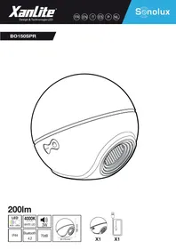 Notice XANLITE SPHèRE LED SONOLUX Lampe décorative à poser