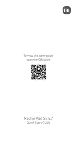 Notice Xiaomi REDMI PAD SE 8.7 Tablette