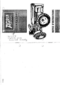 Notice Agria 6700 Tracteur