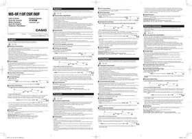 CASIO MS-8F - Calculatrice générale