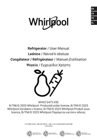 Notice WHIRLPOOL WHD2 6473 X5E Réfrigérateur combiné