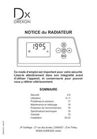 Notice DREXON 944200 Radiateur