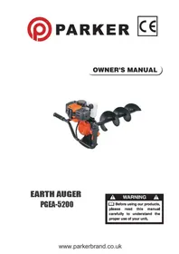 Notice PARKER PGEA-5200 Tarière thermique