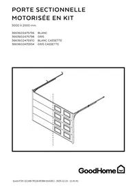 GOODHOME 3663602475798 - Porte de garage sectionnelle motorisée