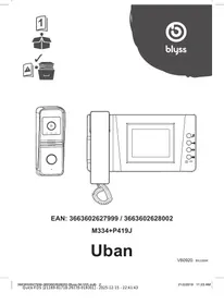 Notice BLYSS UBAN Interphone vidéo