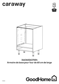 Notice GOODHOME CARAWAY Caisson bas four
