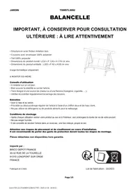 BRICO DEPOT Balancelle en acier imitation bois - Balancelles et balançoires
