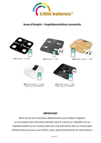 Notice LITTLE BALANCE 8415 8353 8414 8359 8464 Impédancemètre