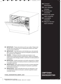 Notice COOKE & LEWIS LAVE VAISSELLE COMPACT Lave-vaisselle compact