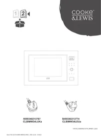 Notice COOKE & LEWIS 5059340213767-CLBIMW34LUKA / 5059340213774-CLBIMW34LEUA Combi Four Micro-ondes grill encastrable