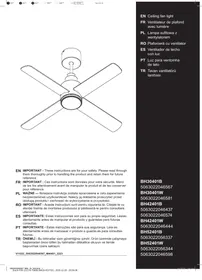 Notice COOKE & LEWIS IGNA Ventilateur de plafond avec éclairage