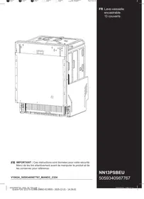 Notice BRICO DEPOT LAVE-VAISSELLE ENCASTRABLE 13 COUVERTS Lave-vaisselle encastrable