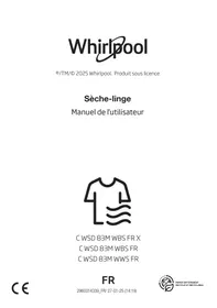 WHIRLPOOL CWSD83MWWSFR - CWSD83MWBSFR - CWSD83MWBSFRX - Sèche-linge
