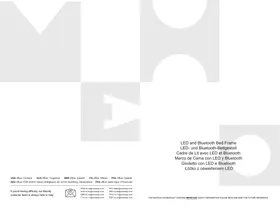 Notice COSTWAY CADRE DE LIT DOUBLE 140X200CM AVEC SOMMIER, LIT AVEC ÉCLAIRAGE LED Cadre de lit double