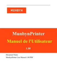Notice MUNBYN MUNBYN PRINTER Imprimante d'étiquettes