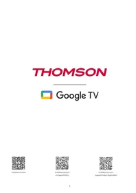 Notice THOMSON 24HG2S14CW - 32HG2S14W - 32FG2S14 - 32QG4S14 - 32FG2S14C - 40FG2S14W - 40QG4S14 - 43FG2S14 Télévision