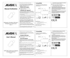 Notice Akashi ALTHUB9IN1TC Accessoire smartphone