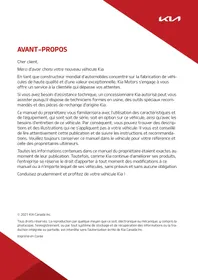 Notice KIA CARNIVAL (2021) Automobile