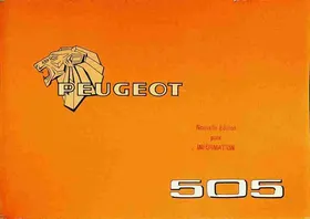 Notice PEUGEOT 505 PHASE 1 (1979-1985) Automobile