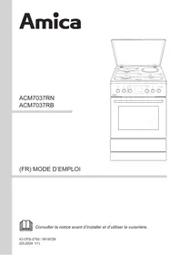 Notice AMICA ACM7037RNACM7037RB Cuisiniere mixte