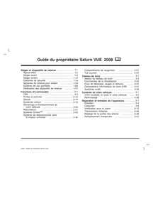 Notice Saturn VUE 2 (2008) Automobile