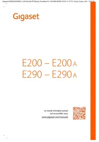 Notice Gigaset Siemens E290 Téléphone sans fil