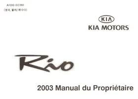 Notice KIA RIO (2003) Automobile