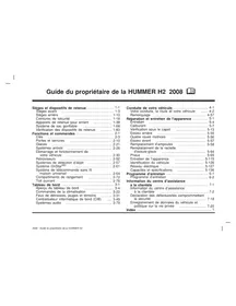 Notice Hummer H2 (2008) Automobile