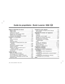 Notice Buick LUCERNE (2008) Automobile