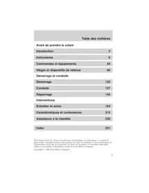 Notice Lincoln TOWN CAR (1998-2003) Automobile