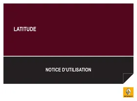 Notice RENAULT LATITUDE PHASE 2 (2013-2015) Automobile