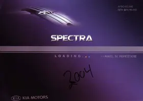 Notice KIA SPECTRA (2000-2004) Automobile