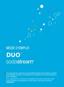 Notice SODASTREAM DUO Machine a soda