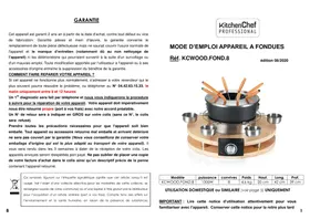 KITCHEN CHEF KCWOODFOND8 - Machine à fondue