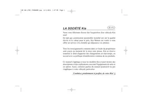 Notice KIA SORENTO PHASE 1 (2014-2017) Automobile