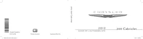 Notice Chrysler 200 CABRIOLET (2012) Automobile
