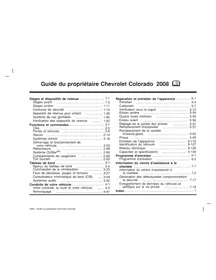 Notice CHEVROLET COLORADO (2008) Automobile