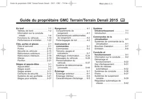 Notice GMC TERRAIN DENALI (2015) Automobile