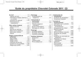 Notice CHEVROLET COLORADO (2011) Automobile