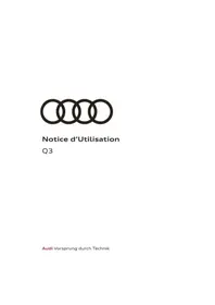 Notice AUDI Q3 (2018-2024) Automobile