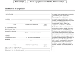 Notice Acura RDX (2012) Automobile