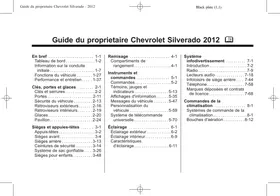 Notice CHEVROLET SILVERADO (2012) Automobile