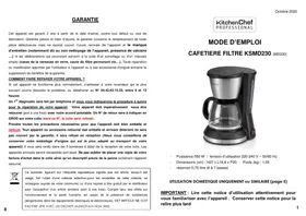 KITCHEN CHEF KSMD230 - Cafetière à filtre