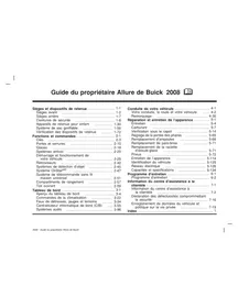 Notice Buick LACROSSE 1 (2004-2009) Automobile