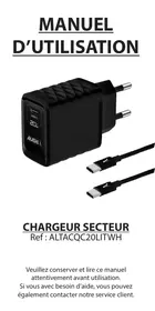 Notice Akashi ALTACQC20TCBK Chargeur secteur