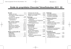 Notice CHEVROLET TAHOE (2011) Automobile