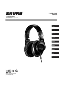 Notice SHURE SRH440 Ecouteur