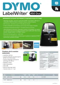 Notice DYMO LABELWRITER 450 DUO Imprimante d'étiquettes