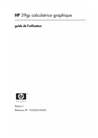 Notice HP 39GS Calculatrice